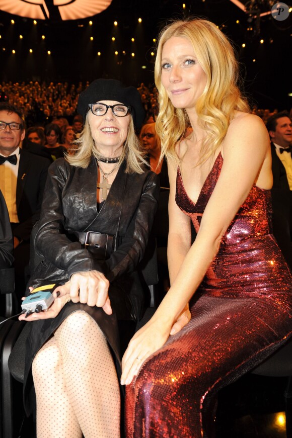 Diane Keaton et Gwyneth Paltrow lors de la 49e cérémonie des Golden Camera Awards à Berlin, le 1er février 2014.