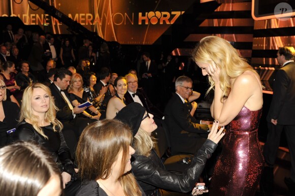 Diane Keaton et Gwyneth Paltrow lors de la 49e cérémonie des Golden Camera Awards à Berlin, le 1er février 2014.