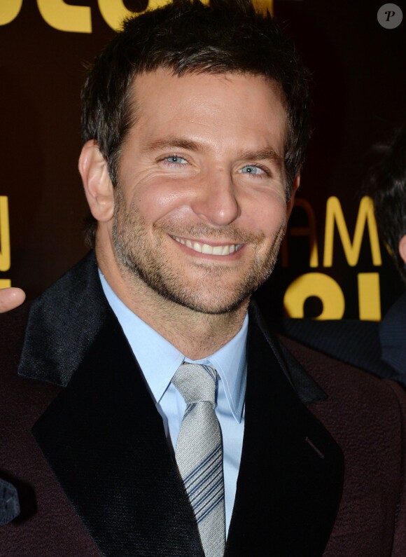 Bradley Cooper lors de la première du film American Bluff à l'UGC Normandie, Paris, le 3 février 2014.