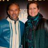 Paul Belmondo et sa femme Luana lors de la première du film American Bluff à l'UGC Normandie, Paris, le 3 février 2014.