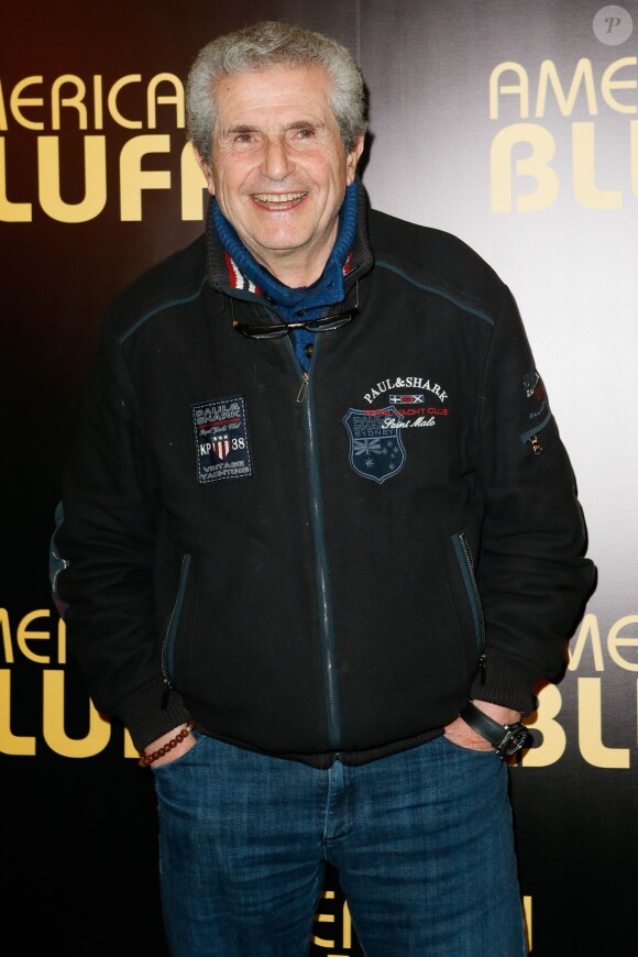 Claude Lelouch lors de la première du film American Bluff à l'UGC Normandie, Paris, le 3 février 2014.