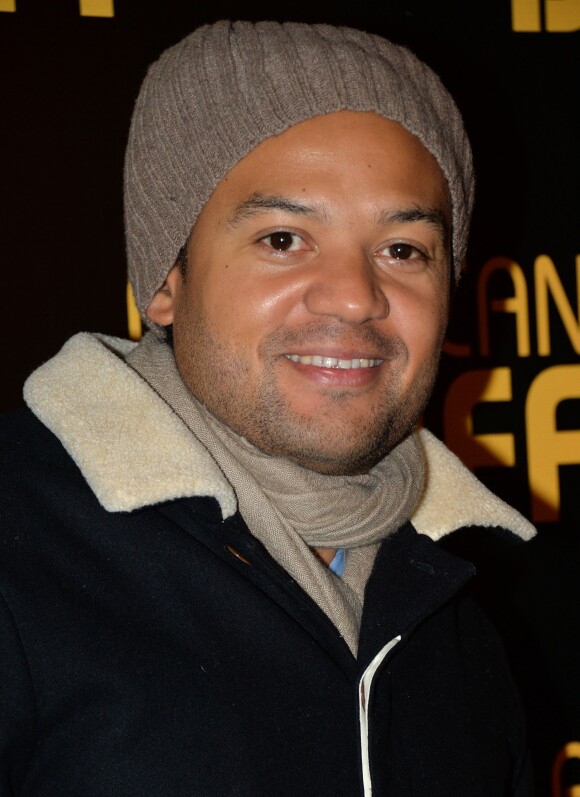 Fabrice Eboué lors de la première du film American Bluff à l'UGC Normandie, Paris, le 3 février 2014.
