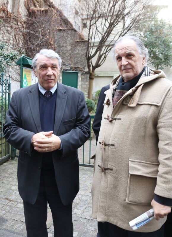 Gilbert Mitterrand et Jean-Christophe Mitterrand à Paris le 6 janvier 2014