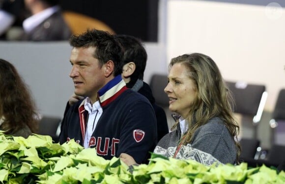 Benjamin et sa femme Vanessa lors des Gucci Masters, à Villepinte, le 2 décembre 2011.