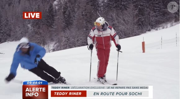Teddy Riner, a travaillé dur pour tenir sur ses skis