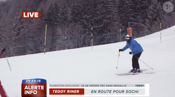 Teddy Riner et le planté de baton en route pour les Jeux olympiques de Sotchi, catégorie saut à ski !