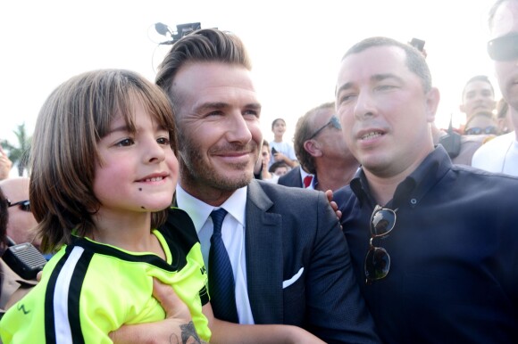 David Beckham annonce la création d'une franchise MLS à Miami, le 5 février 2014.