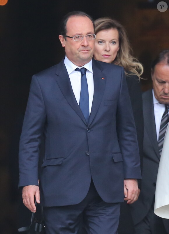 Valérie Trierweiler et Francois Hollande à Paris. Le 16 octobre 2013.