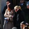 Anna Paquin lors des obsèques de l'acteur Philip Seymour Hoffman en l'église St. Ignatius de Loyola à New York, le 7 février 2014. Philip Seymour Hoffman est mort le 2 février 2014