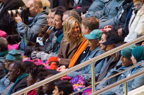 Le roi Willem-Alexander des Pays-Bas et la reine Maxima - Cérémonie d'ouverture des Jeux Olympiques de Stochi, le 7 février 2014.