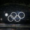 Petit loupé du côté des anneaux olympiques - Cérémonie d'ouverture des Jeux Olympiques de Stochi, le 7 février 2014.
