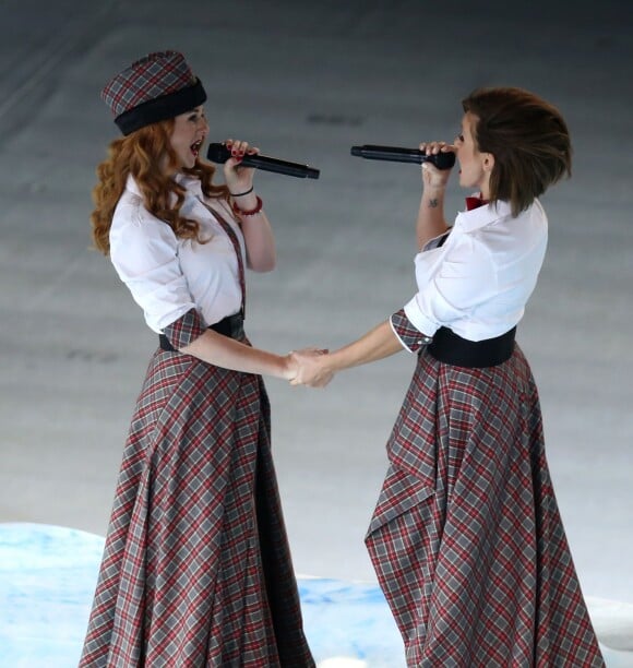 Le duo musical t.A.T.u - Cérémonie d'ouverture des Jeux Olympiques de Stochi, le 7 février 2014.