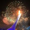 La flamme olymique, superbe - Cérémonie d'ouverture des Jeux Olympiques de Stochi, le 7 février 2014.