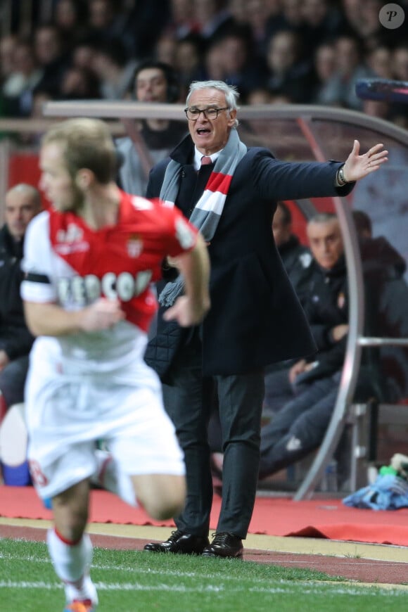 Claudio Ranieri lors du match ASM - PSG au Stade Louis-II le 9 février 2014, qui s'est soldé sur un match nul (1-1).
