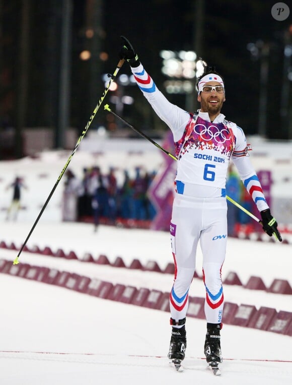Martin Fourcade a décroché l'or olympique lors de la poursuite en biathlon, offrant à la France sa première médaille d'or, le 10 février 2014 à Sotchi
