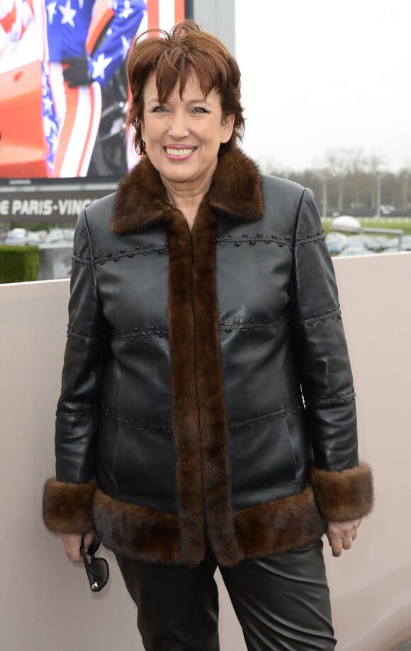 Roselyne Bachelot lors du 93eme Grand Prix d'Amérique à l'Hippodrome de Vincennes, le 26 janvier 2014.