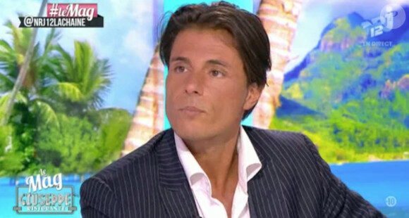 La star de télé-réalité, Giuseppe, évoque avec émotion le fait qu'il ne voit pas ses enfants dans Le Mag sur NRJ12, lundi 10 février 2014.