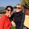 Alessandra Sublet sur le tournage du troisième numéro de "Fais-moi une place" avec Arielle Dombasle. Février 2014.