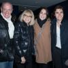 Mireille Darc et son mari Pascal Desprez, Anouchka Delon et son compagnon Julien Dereins - Arrivées à la première du film "Monuments Men" à l'UGC Normandie à Paris le 12 février 2014.