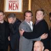 Matt Damon, George Clooney, Jean Dujardin, John Goodman, Dimitri Leonidas et Harry Ettlinger (le héros de l'histoire vraie qui a insipré le film) lors du photocall du film "Monuments Men" à l'hôtel Bristol à Paris le 12 février 2004.