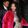 Lil'Kim, enceinte, au défilé "The Blonds" lors de la fashion week à New York, le 12 février 2014.