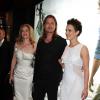 Mireille Enos, Brad Pitt, Daniella Kertesz à la première du film "World War Z" à Londres, le 2 juin 2013.