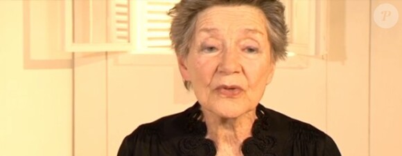 Emmanuelle Riva au micro de BFM, un an après les Oscars 2013.