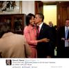 Barack Obama a publié un petit message Saint-Valentin à l'intention de Michelle Obama, le 14 février 2014