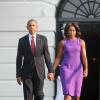 Barack Obama et la première dame Michelle Obama à la Maison Blanche lors du 12e anniversaire des attaques du 11 septembre le 11 septembre 2013