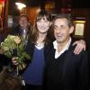 Exclusif Nicolas Sarkozy et sa femme Carla Bruni sont allés dîner au restaurant "Aux Bons Enfants" à Cannes pour fêter la Saint Valentin, après le concert de Carla Bruni au palais des festivals à Cannes. Le couple était accompagné du président du conseil général des Alpes-Maritimes Éric Ciotti et du député David Lisnard. Le 14 février 2014