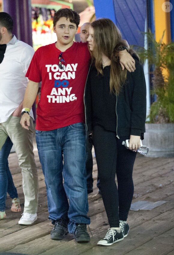 Exclusif - Prince Jackson passe une journée de Saint-Valentin très romantique avec sa nouvelle petite amie à Santa Monica, le 14 février 2014.