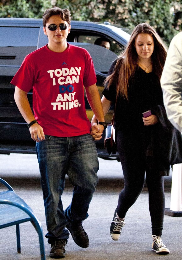 Exclusif - Prince Jackson passe une journée de Saint-Valentin très romantique avec sa nouvelle petite amie à Santa Monica, le 14 février 2014.