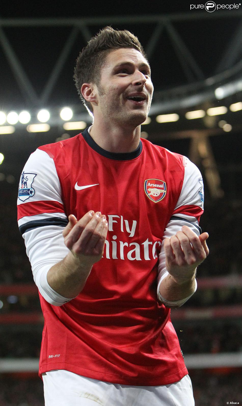 Le joueur d&#039;Arsenal Olivier Giroud face à Newcastle le 29 décembre 2012.