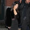 Kim Kardashian quitte l'appartement de Kanye West à New York, le 16 février 2014.