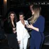 Kim, Kourtney et Khloé Kardashian se rendent au 1OAK pour une soirée entre soeurs. New York, le 16 février 2014.