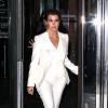 Kourtney Kardashian quitte l'hôtel Gansevoort et se rend au 1OAK avec ses soeurs Khloé et Kim. New York, le 16 février 2014.