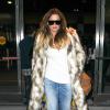 Khloé Kardashian à l'aéroport JFK s'apprête à quitter New York. Le 17 février 2013.