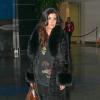 Kourtney Kardashian à l'aéroport JFK s'apprête à quitter New York. Le 17 février 2013.