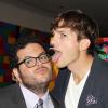 Josh Gad et Ashton Kutcher très complices lors d'une projection de Jobs à New York le 7 août 2013