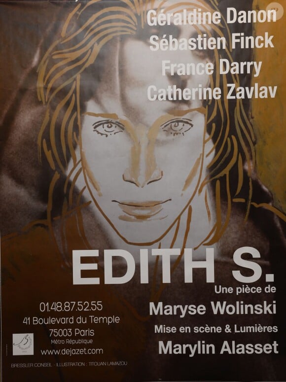 Affiche de la pièce "Edith S." au théâtre Déjazet à Paris jusqu'au 28 février 2014