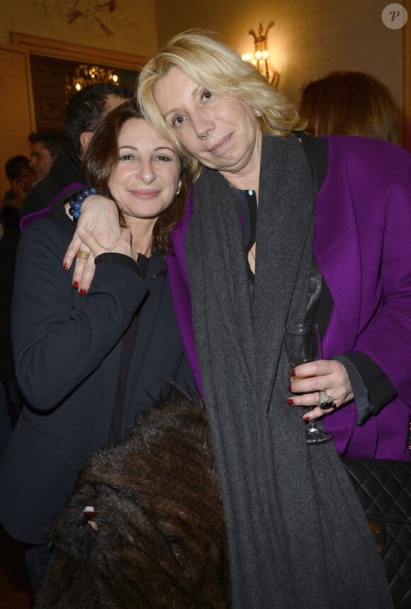 Sarah Guetta et Isabelle Brulier lors de la générale de la pièce "Edith S." au théâtre Déjazet à Paris le 03 février 2014
