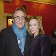 Philippe Lavil et Géraldine Danon lors de la générale de la pièce "Edith S." au théâtre Déjazet à Paris le 03 février 2014