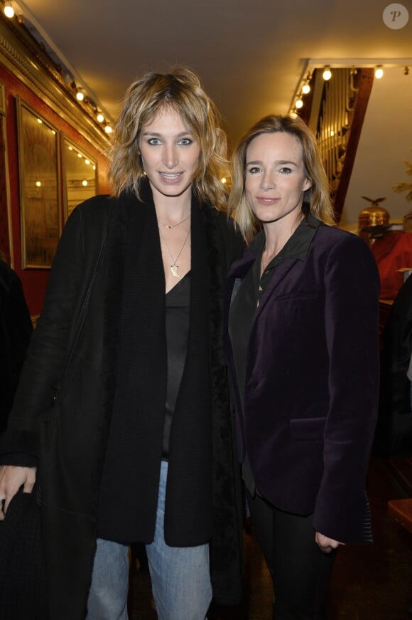 Pauline Lefèvre et Géraldine Danon lors de la générale de la pièce "Edith S." au théâtre Déjazet à Paris le 03 février 2014