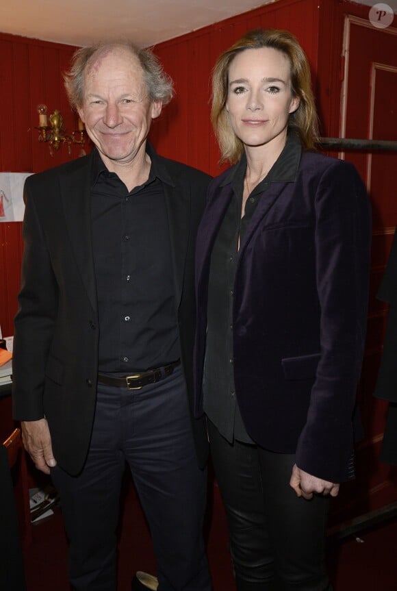 Philippe Poupon et sa femme Géraldine Danon lors de la générale de la pièce "Edith S." au théâtre Déjazet à Paris le 03 février 2014