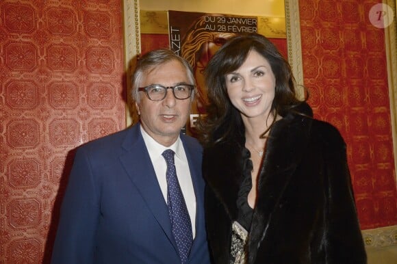 Michel Coencas et Caroline Barclay lors de la générale de la pièce "Edith S." au théâtre Déjazet à Paris le 03 février 2014