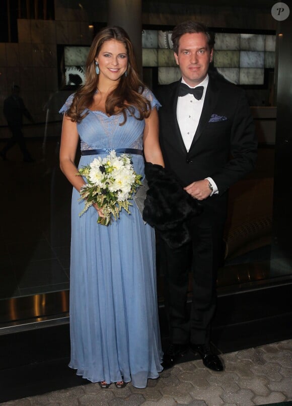 La princesse Madeleine de Suède avec son mari Christopher O'Neill à New York, le 29 octobre 2013.