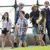 Sofia Vergara et l'équipe de Modern Family en tournage à Sydney, Australie, le 20 février 2014.