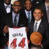 LeBron James et Barack Obama le 28 janvier 2013 à la Maison Blanche à Washington