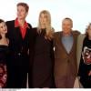 Béatrice Dalle, avec Dennis Hopper, Claudia Schiffer, Abel Ferrara, Matthew Modine, lors du Festival du film de Cannes en 1997