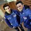 Martin Fourcade et son frère Simon lors des championnats du monde de biathlon à Nove Mesto, en République Tchèque, le 12 février 2013